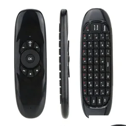 키보드 C120 Fly Air Mouse 2.4G 미니 무선 키보드 PC 안드로이드 TV 박스 배달 DHJFU 용 백라이트 충전식 리모컨