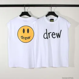 Tasarımcı Moda Giyim Lüks Tees Tshirts Skate House Justins Biebers Gülümseyen Yüz Mektubu Baskı Tank Top Erkekler Kadınlar Yaz High Street kolsuz T-Shirt
