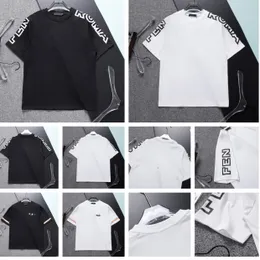 2023 Nya herredesigner Fashion Casual Men's T-shirts 230g Boutique Double Yarn New Short Sleeve New, Black, White, Sizes M-XXXL