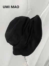 Cappelli a tesa larga Cappelli a secchiello UMI MAO Yamamoto Vento Nero scuro Cappello da pescatore retrò giapponese Uomo Donna Cappello design pieghevole Harajuku Y2k Femme Hombre Gothic 231116