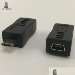 Cavi per computer Connettori 500 Pz / lotto All'ingrosso Micro Usb Maschio A Mini 5 Pin Femmina Adattatore Caricatore Connettore Convertitore Adattatore Drop De Dh6Xu