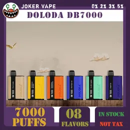 Doloda DB7000 Puffs Original Disposable Vape Pen Electronic Cigarettes 14ml Pod Mesh Coil 500mAh Battery 0% 2% 3% 5% Device Puff 7000 Vape in stock