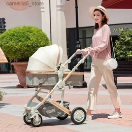 Strollers# 2023 New baby stroller Stylish Portable Stroller Luxury Baby stroller Baby carriage High landscape Portable travel pram newborn Q231116