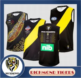 최고 품질 2021 Richmond Tigers AFL 건지 남성 크기 SXXXL 인쇄 사용자 정의 번호 배달 61339548869015