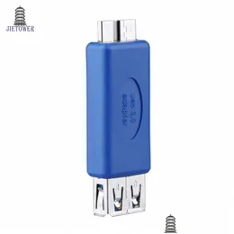 Conectores de cabos de computador 300 unidades / lote padrão de alta velocidade USB 3.0 tipo A fêmea para micro B macho conector conversor adaptador Note3 Otg Dhyqq