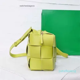 Torebka dla kobiet bvs totes kaset kaset tkana szczera prawdziwa owcza skóra z logo kosmetyka y luksusowa moda torba crossbody cytryna żółta kobiety blok szchokowy tot r7