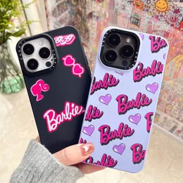 Cartoon cute Barbie love for iphone14pro max Apple 13 phone case 12 anti-fall XR female 11 iphone xs max case