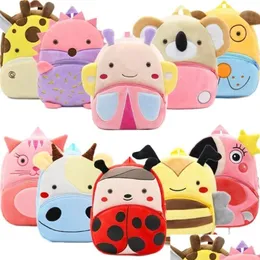 Mochilas dos desenhos animados crianças pelúcia mini garten mochila animal mochila crianças sacos de escola meninas meninos 220425 gota entrega bebê materni dhfhy