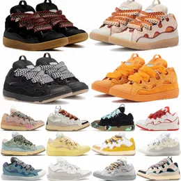 Lanvinss Designer 90s extraordinary shoes sneaker Leather Curb for sneakers embossed mens womens shoe Rubber flat platform fashion scarpe schuhe Chaussures Lac
