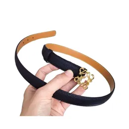 Lowewe Belt Designer Classical Luxury Fashion Top Quality New Leather Belt Women's Belt 2cm Pattern Head Leather Leisure Small Waist