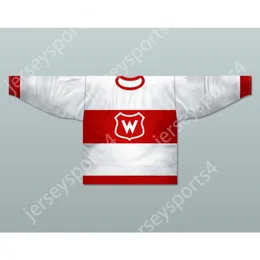 Niestandardowe białe Montreal Wanderers 1909-10 Jersey Nowy top zszyty S-L-xl-xxl-3xl-4xl-5xl-6xl