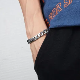 Charmarmband högkvalitativt rostfritt stål för män pojke mode silver färg punk enkel kedja lyckliga armband smycken åtkomst gåvor