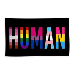 Human LGBT Pride Flag 3x5ft 90x150cm広告スポーツ屋外または屋内クラブデジタル印刷バナーとフラグWhole3282378