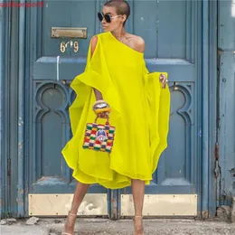 Chiffon-Sommerkleid, neuestes Design, schlichtes Chiffon-Kleid für den Strand, ganzes Partykleid, eine Schulter, türkische Frauen, Outdoor-Kleidung201G