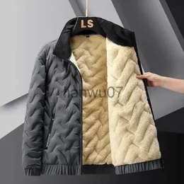 Herren Daunenparkas 2023 Neue Winterjacke Männer Thermogefütterte dicke warme Fleecejacke Herrenmantel Umlegekragen Parkas Koreanische Oberbekleidung Herrenjacke J231117