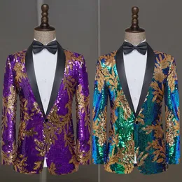 Herrenanzüge, Blazer, Pailletten, Chor, Bühnenaufführung, langärmelig, schmale Passform, Host-Kleid, Mantel, Jacke 231116