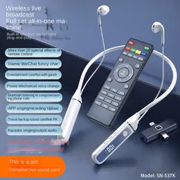 Ny 5.3 Bluetooth Live Karaoke Headset Inbyggt ljudkort Trådlös mottagare Bluetooth Live Sports Headset Universal