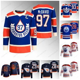 97 Connor McDavid 23-24 Heritage Classic Jersey Leon Draisaitl Ryan Nugent-Hopkins Zach Hyman Darnell Nurse Oilers Ryan Murray Jack Campbell Connor Brown Bouchard