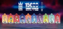 Originale bang king 15000 soffi monouso sigarette Vape E penna 25ml Pod 650mah batteria ricaricabile bobina a rete preriempita vaporizzatori commercio all'ingrosso autentico