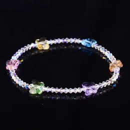 Manschette bunte Armbänder Frauen österreichische Kristall Strang Armband Geschenk Schmuck Perle Barcelet Schmuck Zubehör Gril Kristall Schmetterling 231116