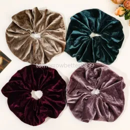 19cm Oversized Velvet Scrunchie Hair Ties for Women Girls Vintage Elastic Hair Bands Headdress Accessories Chouchou Cheveux