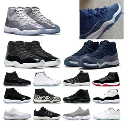 11s Midnight Navy Basketball Shoes 11 Retro alegre Cool Cinza criada legenda azul espaço Jam Platinum TINT Big Kids Trainer Sports Sneakers meninos tênis