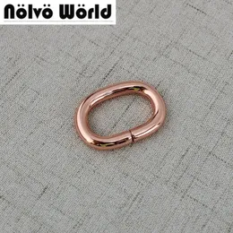 Bag Parts Accessories 1050pcs 19mm 25 32mm Rose gold Nonwelded Oval Ring Alloy Strapping Webbing Pets Collar Backpack 231116