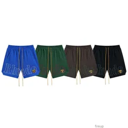 Designer Short Fashion Casual Clothing Beach Shorts Rhude Fashion Br Ny broderad brevlogo Shorts DrawString Summer Sports Versatile Men's Women's Capris