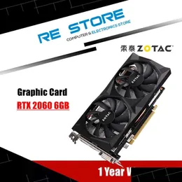 Karty graficzne ZOTAC RTX 2060 6 GB wideo GPU RTX2060 Gaming Karta graficzna Karta Dostawa Komputery sieciowe komponenty komputerowe DHXW7