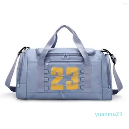 Borse da esterno Nylon impermeabile Sport Palestra Uomo Donna Allenamento Fitness Borsa da viaggio Borsa per tappetino da yoga 22 Scomparto per scarpe