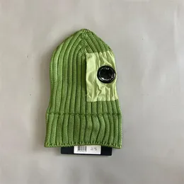 verde Berretti multiuso in lana merino extra fine con logo a una lente berretti da uomo lavorati a maglia all'aperto cappelli caldi con teschio da donna cappello unisex