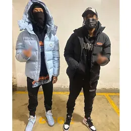 Moda Trapstar Down Designer haftowana litera kurtka zamek błyskawiczna zimowi mężczyźni i kobiety ciepły bawełniany płaszcz hip hop High Street Tide marka 2023