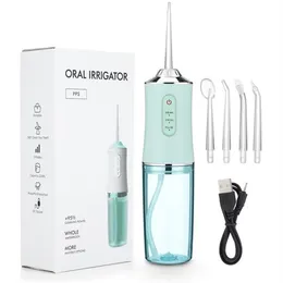 50%off Oral Irrigators Hand Held Electric Tooth Punch Portable 220ML Capacity 3 Model 360°Clean Your Teeth White Pink Green 3 Colo283l