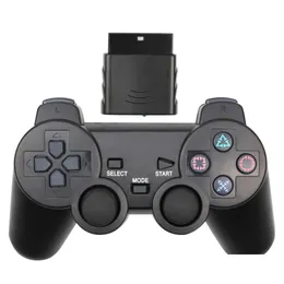 Game Controllers Joysticks For Sony Ps2 Wireless Controller Transparent Clear Gamepad Playstation 2 Joystick 2.4G Controle Support Blu Dh1Fr