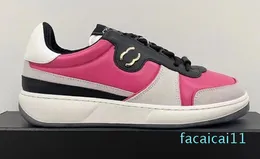 Scarpe casual versatili in vera pelle beige nero rosa rossa scarpe sportive panda a contrasto da donna