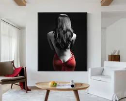 Современные полуобнаженные женские постеры и принты, настенная живопись на холсте, сексуальные обнаженные картины для гостиной, домашний декор, без рамки5008894