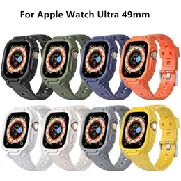 Sport Band Case för Apple Watch Ultra 49mm TPU Armband Armor Silicone Cover Strap Watch Accessories