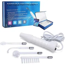 4 In 1 High Frequency Facial Therapy Electrode Glass Tube Wand Portable Home Use Skin Beauty Equipment Ozone Skin Care