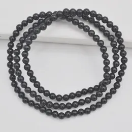 Strand 4mm Black Carnelian Stone Stone Breads Bracelet Colar Stretch Jewelry 22 polegadas para mulher Presente G745