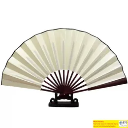 Chinese Black Fabric Cloth Handheld Folding Fan For Pratice Performance Dancing Ball Parties Unisex Two Size 13 10 inch3 Colors Select