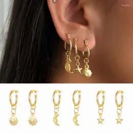 Dangle Earrings CRMYA Boho Sun Moon Star Drop For Women Gold Plated Silver Color Fashion Jewellery Wholesale