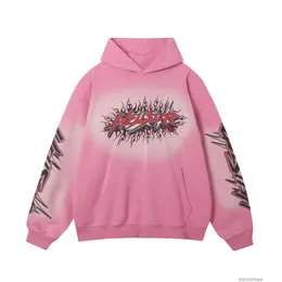 Designer Hoodies Fashion Men's Sweatshirts Streetwear Trend Brand Hellstar Kirin Arm Print Pink High Quality Loose Cotton Casual Hoodie Sweater Men