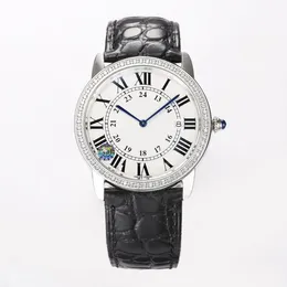 Herren- und Damenuhr 36mm 30mm Designer Diamantbesetztes Lederband Quarzwerk hochwertige klassische Uhr schlichte atmosphärische Uhr Geburtstagsgeschenk Paare