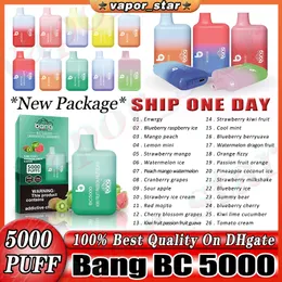 Original Bang vape puff 5000 Disposable Mesh Coil 24 Flavors E Cigarettes Kit 5000 Puffs 13ml 650mAh Rechargeable Vs elfbar BC5000 lost vape bar mary bars