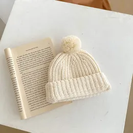 Berretti Cappelli Ins Autunno Inverno 3M-3Y Ragazza Bambino lavorato a maglia Solido Berretto morbido Ragazzo Bambini 100% cotone lavorato a maglia Cappelli casual caldi Cappello moda bambino 231115