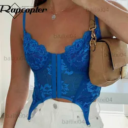Women's Tanks Camis Rapcopter y2k Lace Crop Top Butterfly Lace Up Backless Sexy Corset Top Vintage Party Pin Breasted Sweats Women Beach Mini Vests T230417
