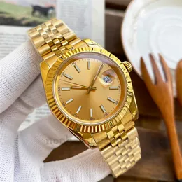 2023 MENS Titta på Automatisk 41/36mm Mekanisk 31m/28mm kvartsklockor med Box Sapphire Waterproof Folding Buckle Wristwatches Steel Gold Watches Limited