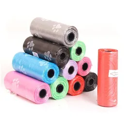 Other Dog Supplies Printing Dog Poop Bag Cat Waste Pick Up Clean For Puppy Random Color Outdoor Pet Supplies 15Pcs/Roll Drop Delivery Dhlkd