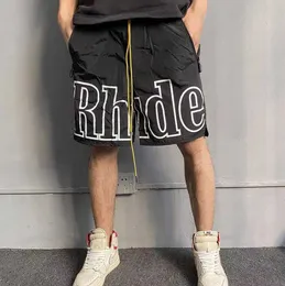 Shorts masculinos Rhude Summer Designer Beach Pants New York Limitada Carta Reflexiva Impressão