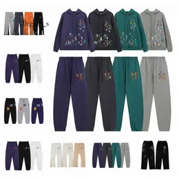 Дизайнерские джинсы с отделом брюк Галереи из двух частей в крапинку с буквенным принтом мужские и женские свободные универсальные повседневные брюки для пар